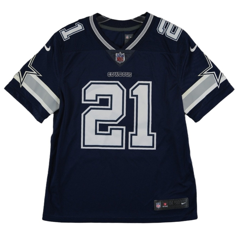 Nike Ezekiel Elliott Dallas Cowboys Jersey Men's Size Large Blue NFL On Field
